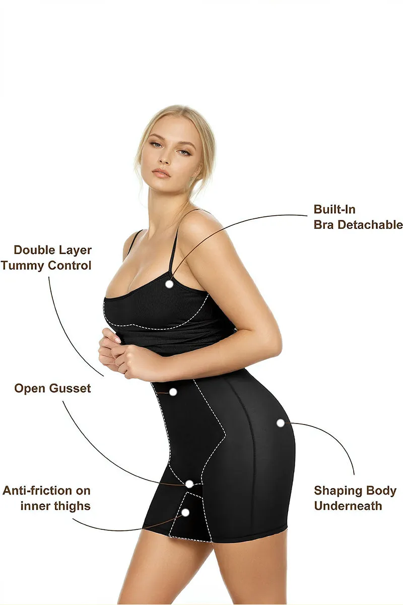 2-in-1 Shapewear Dress – Double Layer Tummy Control