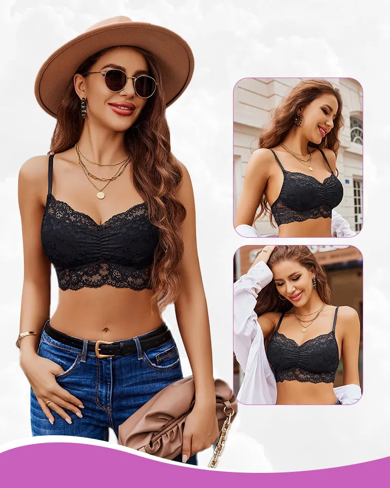 2 Pack Lace Bralette Y2k Crop Top