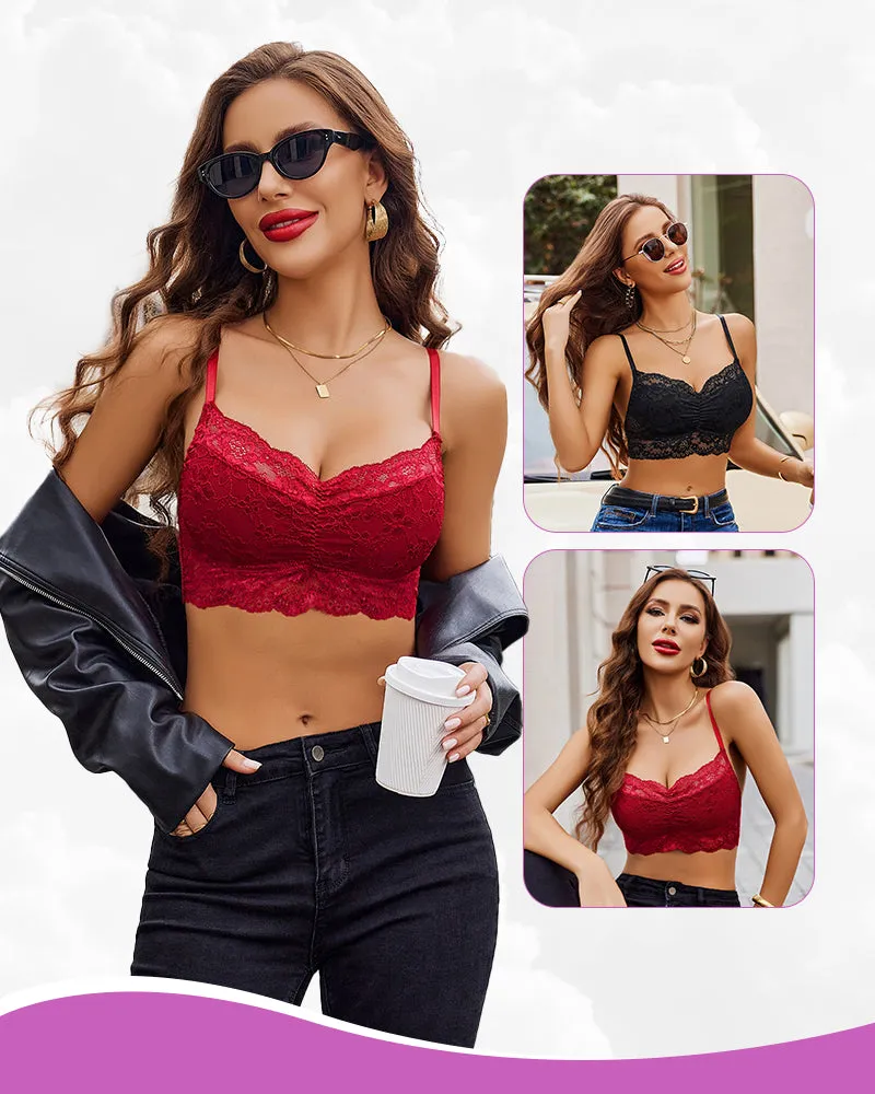 2 Pack Lace Bralette Y2k Crop Top