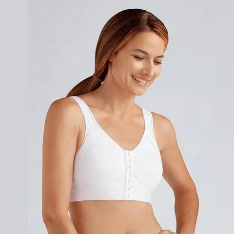 Amoena Ester Mastectomy Front Closure Bra White