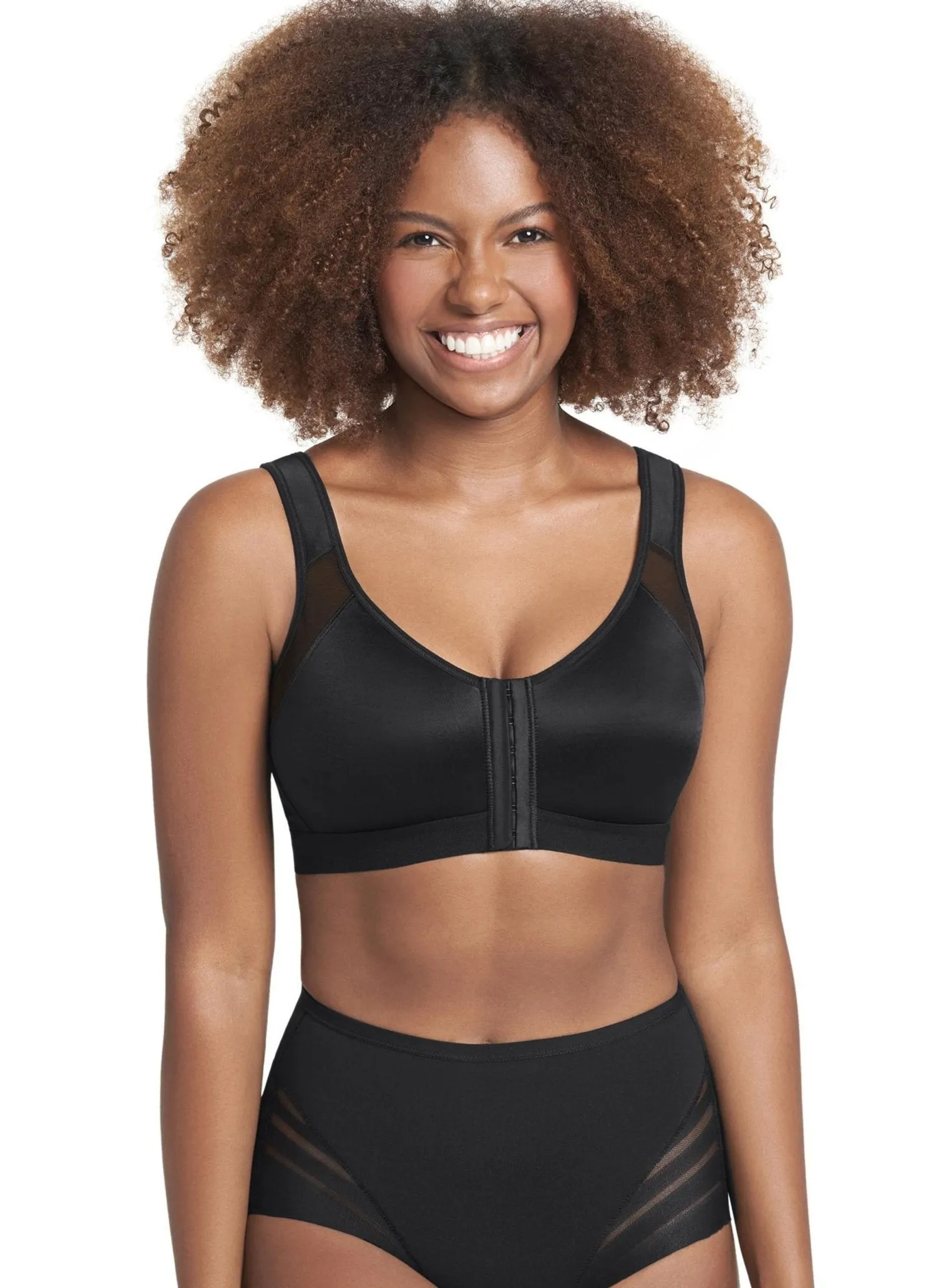 Back Support Posture Corrector Wireless Bra - Black