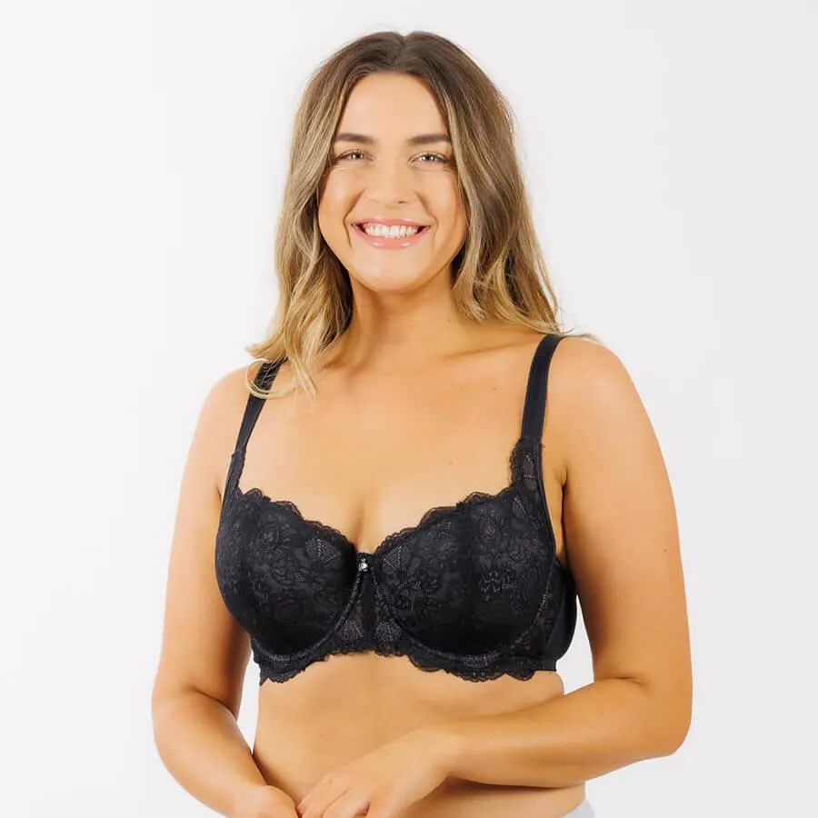 Baroque Contrast Lace Padded Full Cup Bra