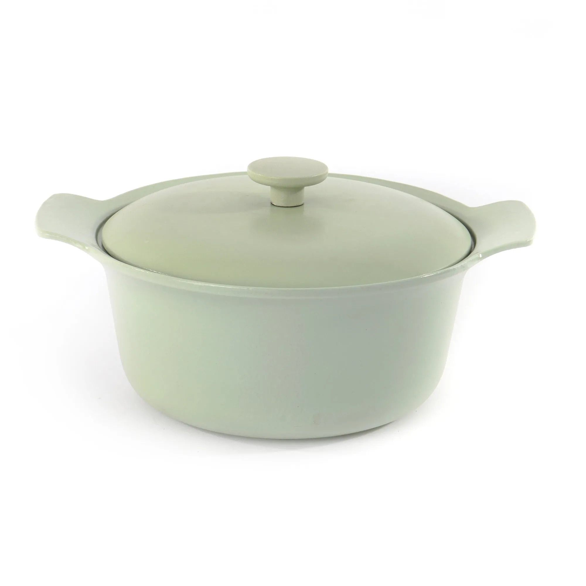 BergHOFF Ron 10" Cast Iron Stockpot 4.4Qt., Green, Matching Lid