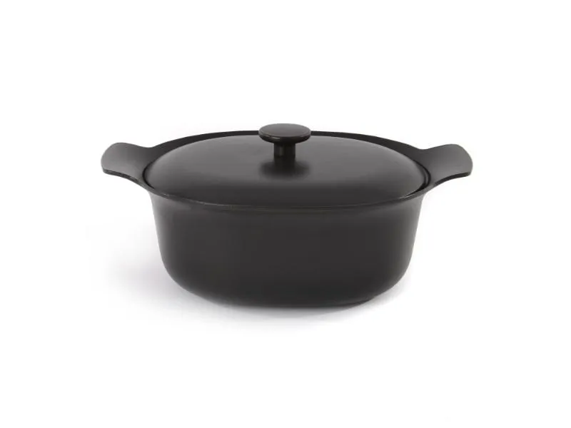 BergHOFF Ron 11" Cast Iron Dutch Oven 5.5Qt., Black, Matching Lid