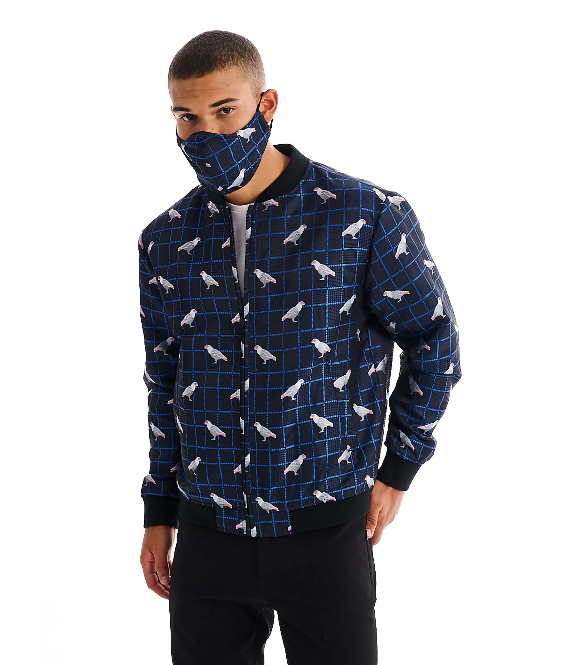 BIZ NAVY WHITE PARROT JACKET