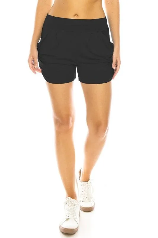 Black Knit Shorts