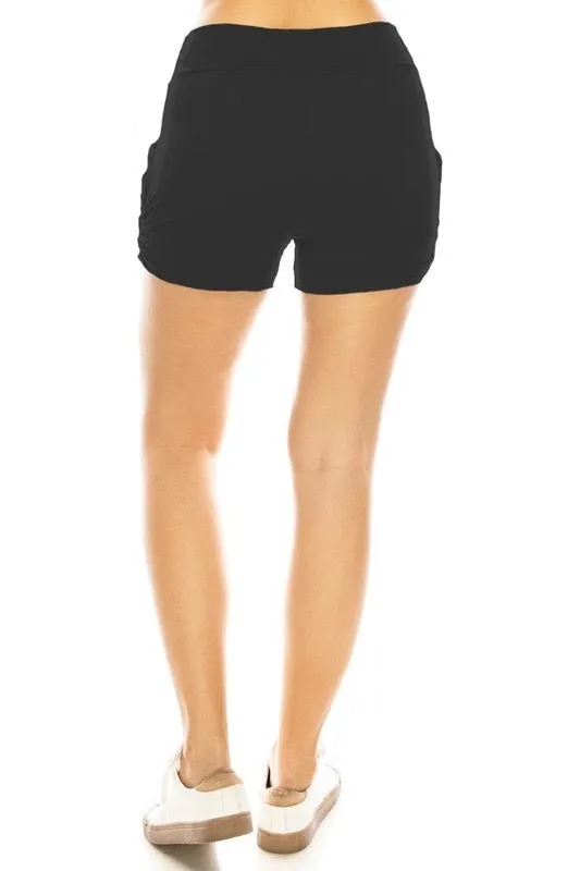 Black Knit Shorts