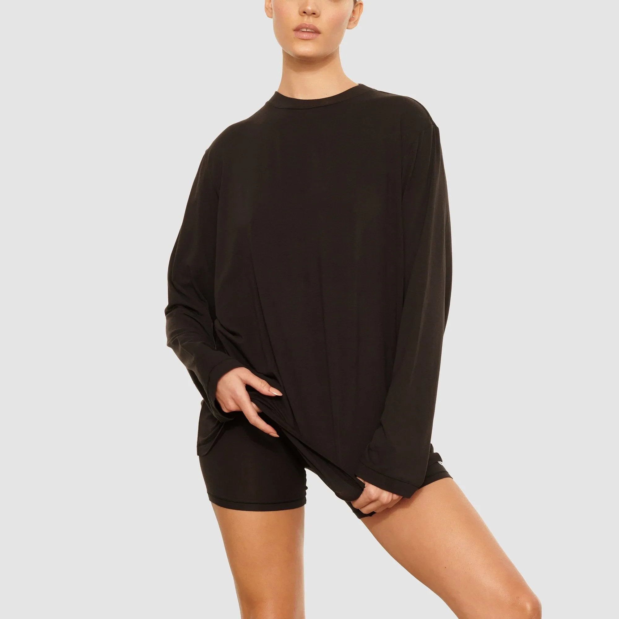 BOYFRIEND LONG SLEEVE T-SHIRT | ONYX