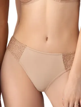 Bras and Honey Gisele Lace Lazer cut Bikini Panties | Beige Lace Briefs | Beige Lace Seamless Panty