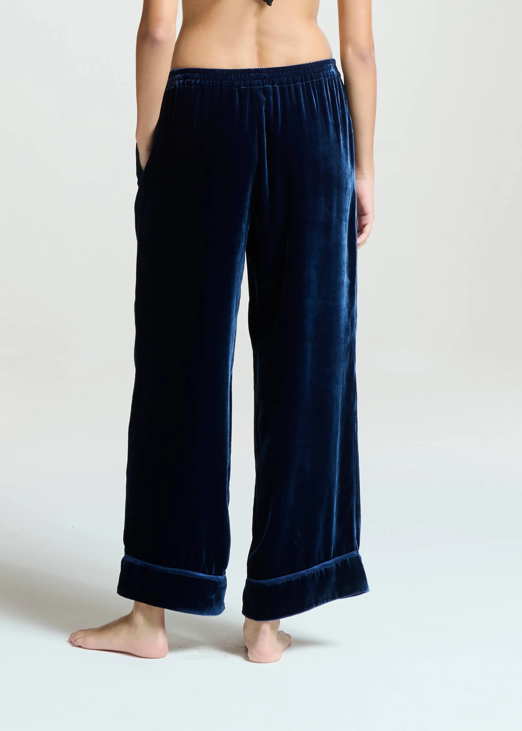 Brescia Trouser Midnight Viscose Velvet