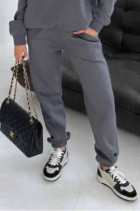 Glamify premium essential relaxed steel grey jogger