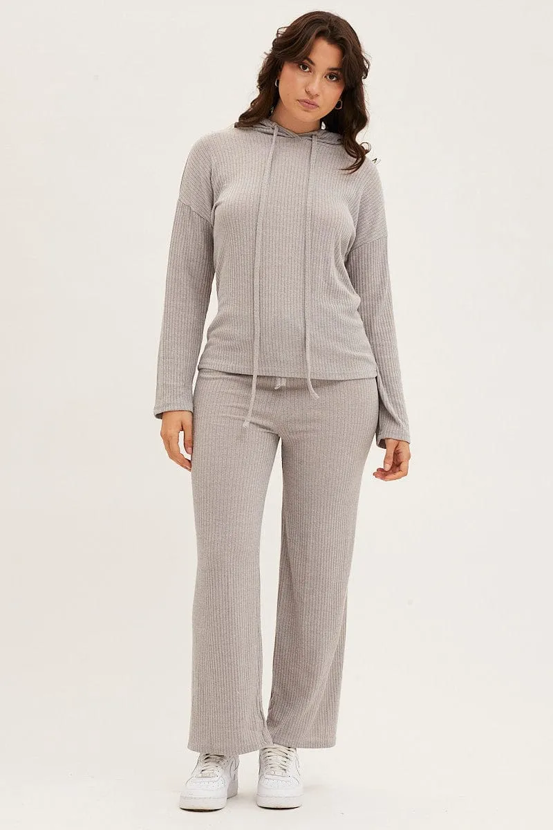 Grey Hoodie Loungewear Set