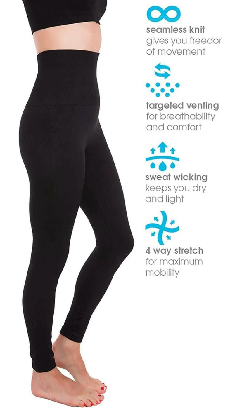 High-quality leggings with a thick waist and tummy compression by Homma