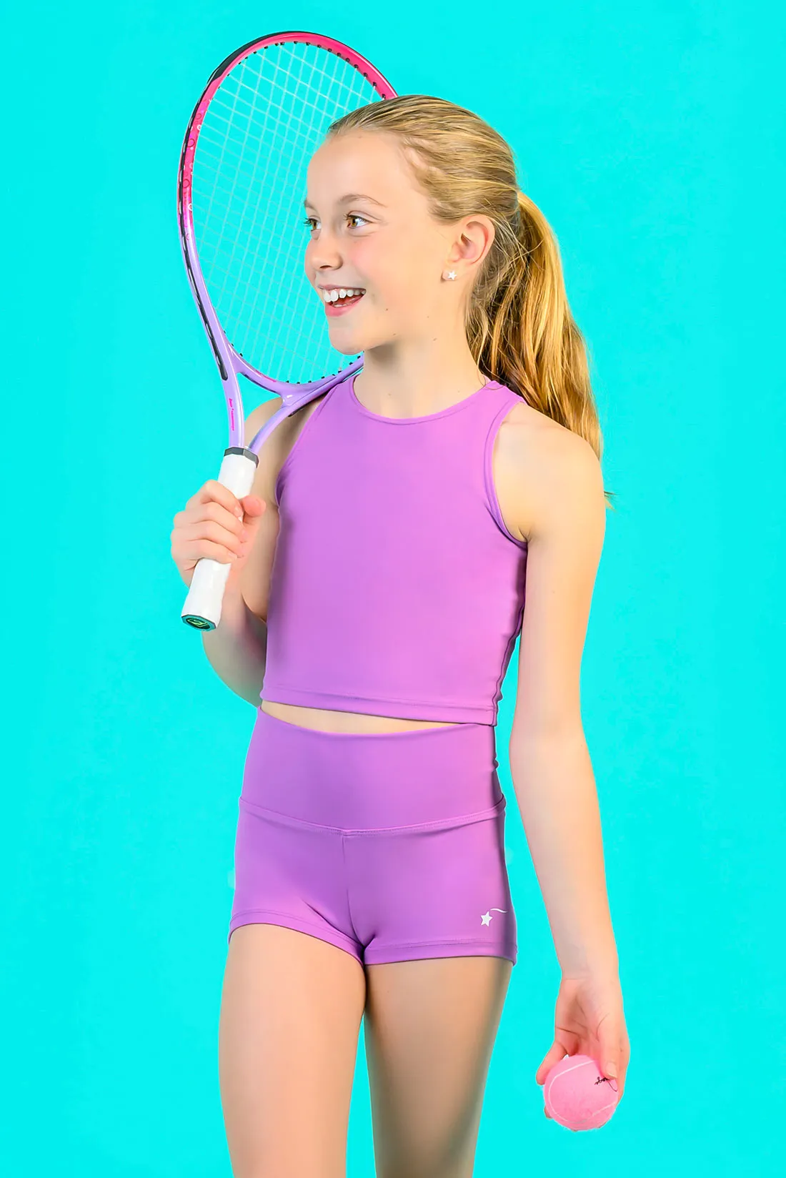 High Waisted Performance Short - Lilac