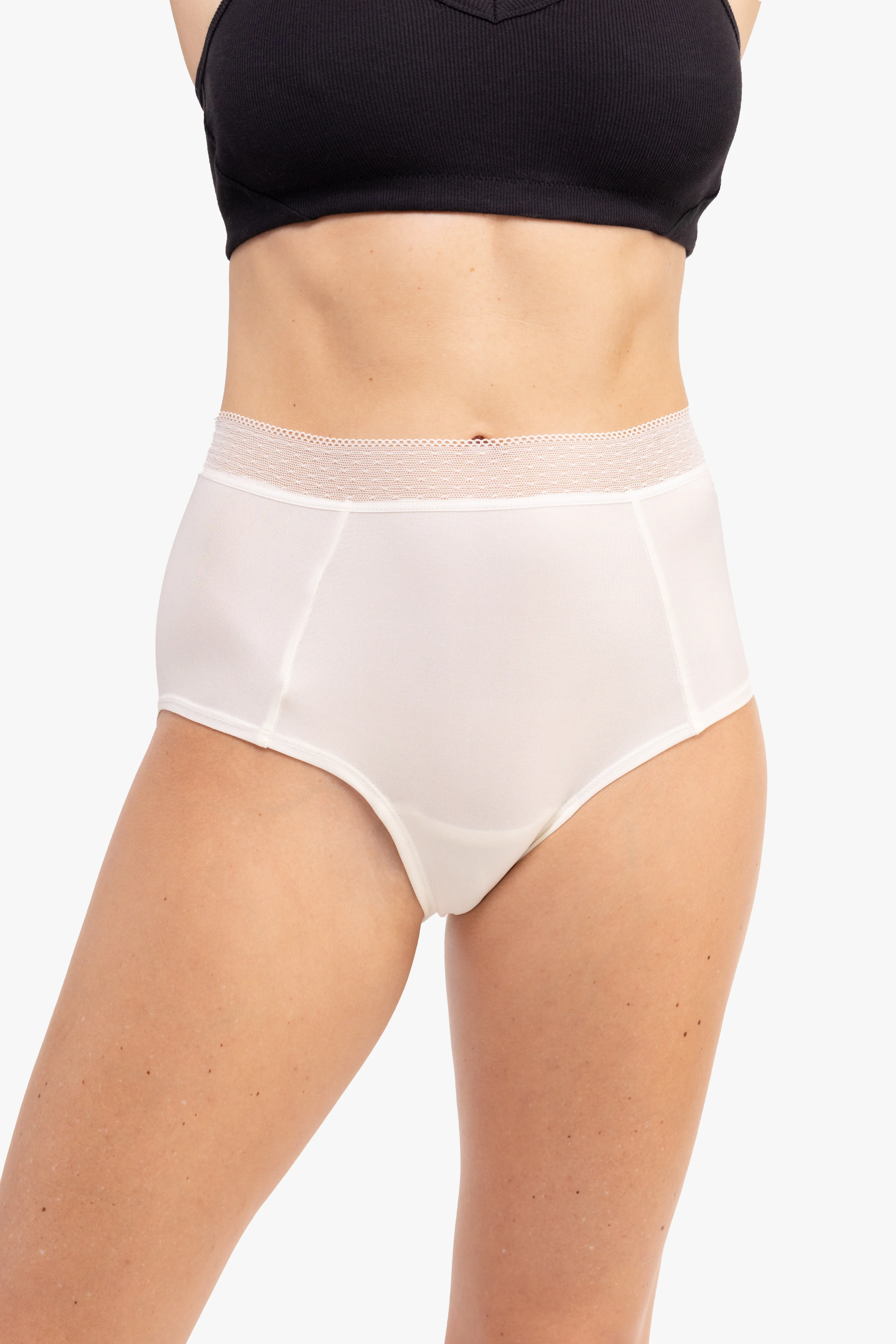 High-waisted Silk Brief