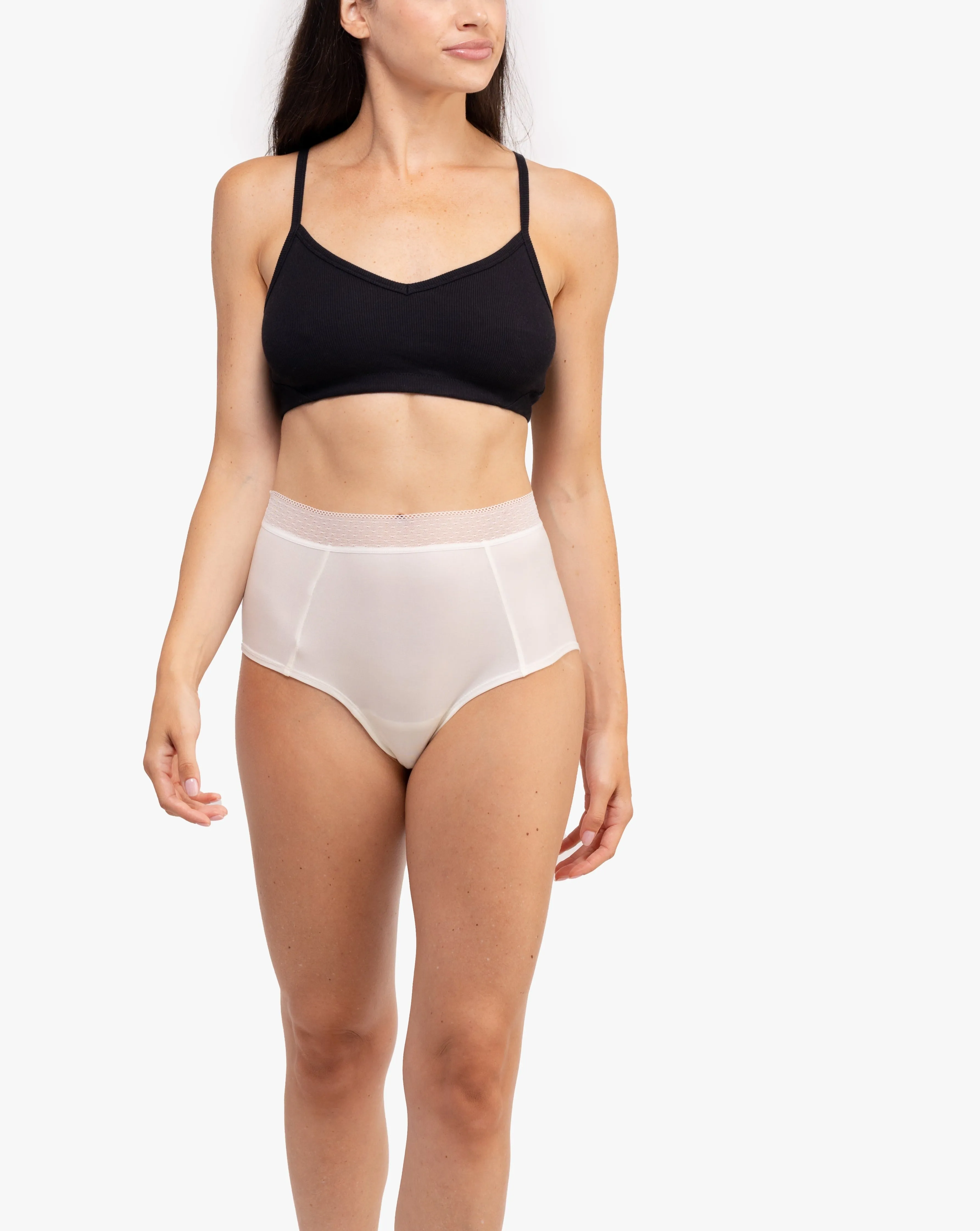 High-waisted Silk Brief