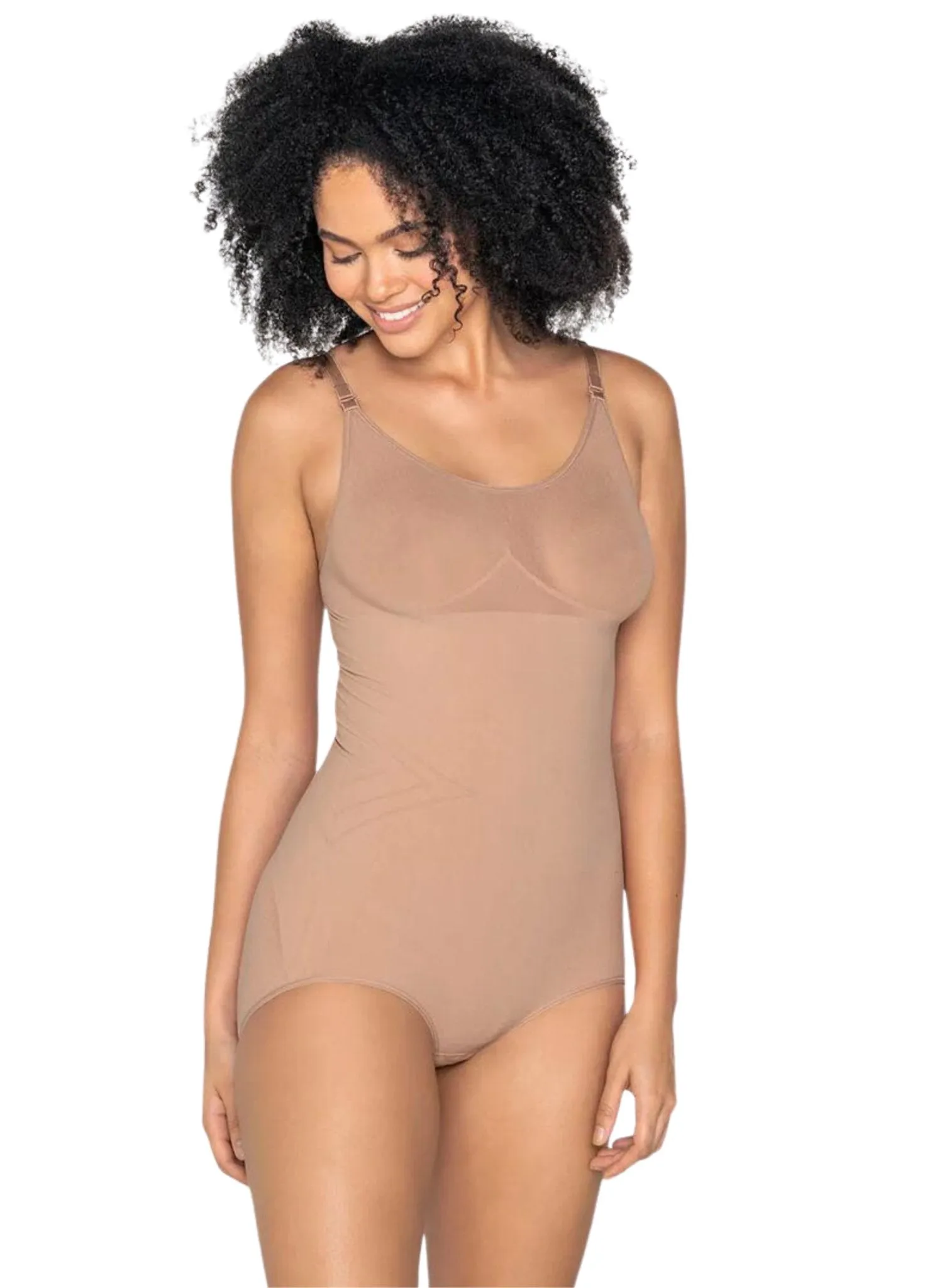 Invisible Bodysuit Shaper with Targeted Compression -  Nude