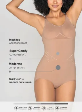 Invisible Bodysuit Shaper with Targeted Compression -  Nude