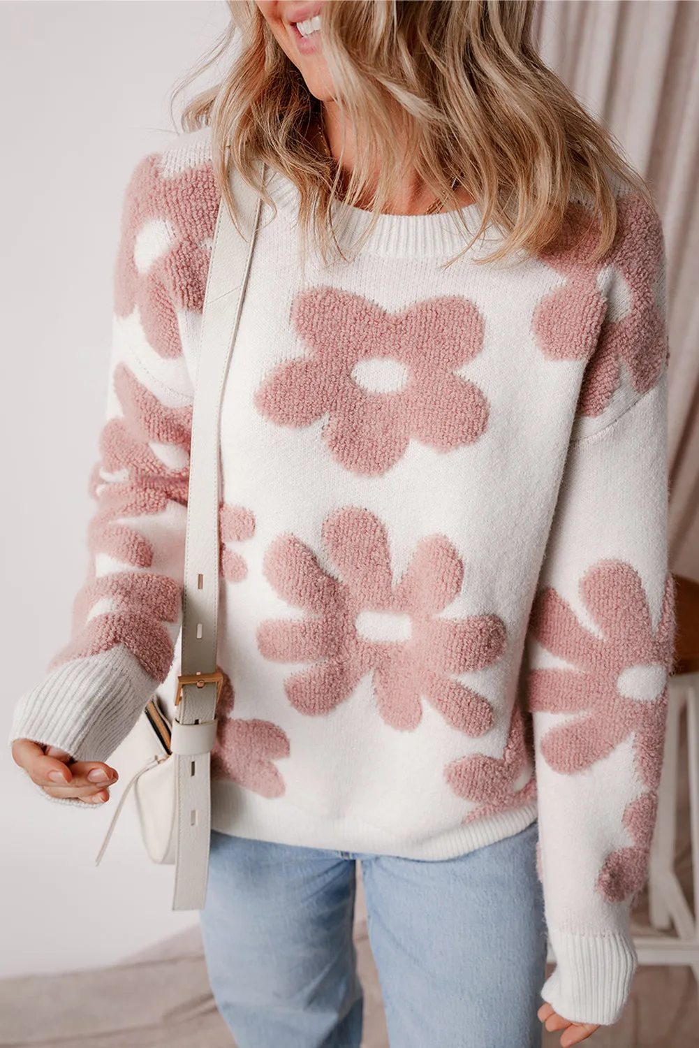 I've Got Flower Power White Floral Sweater