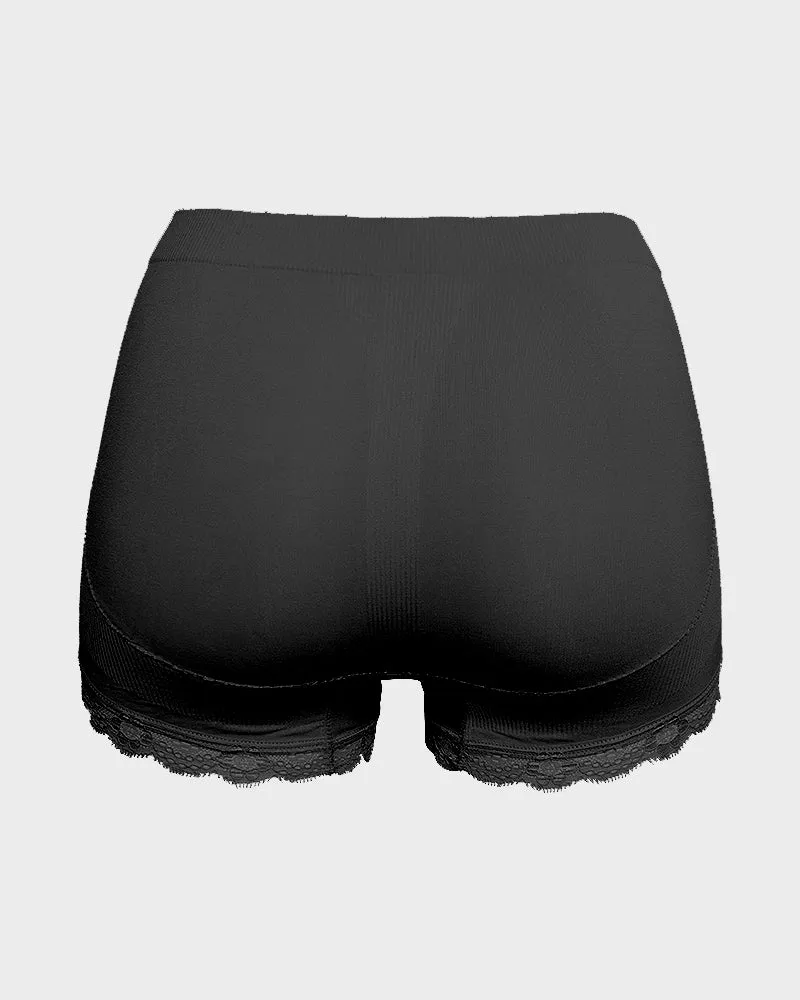 Lace Trim Butt Lifting Shorts Shapewear