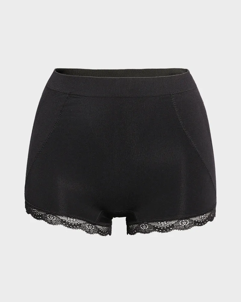 Lace Trim Butt Lifting Shorts Shapewear