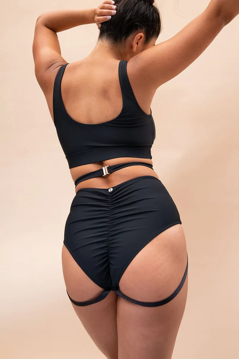 Lunalae Kehlani High Waist Bottoms - Recycled Black