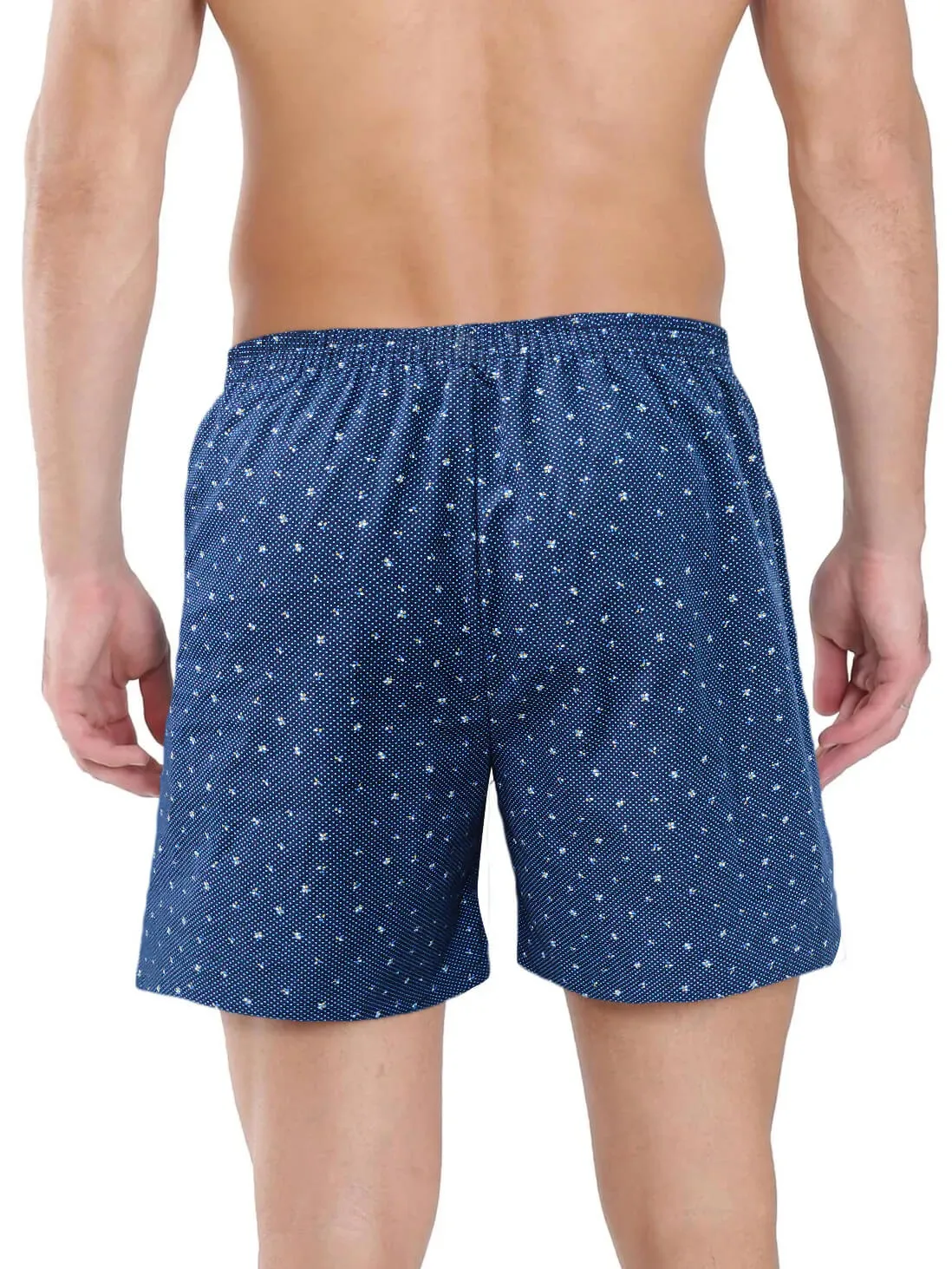 Maroon & Blue Dotted Cotton Boxers For Men(Pack of 2)