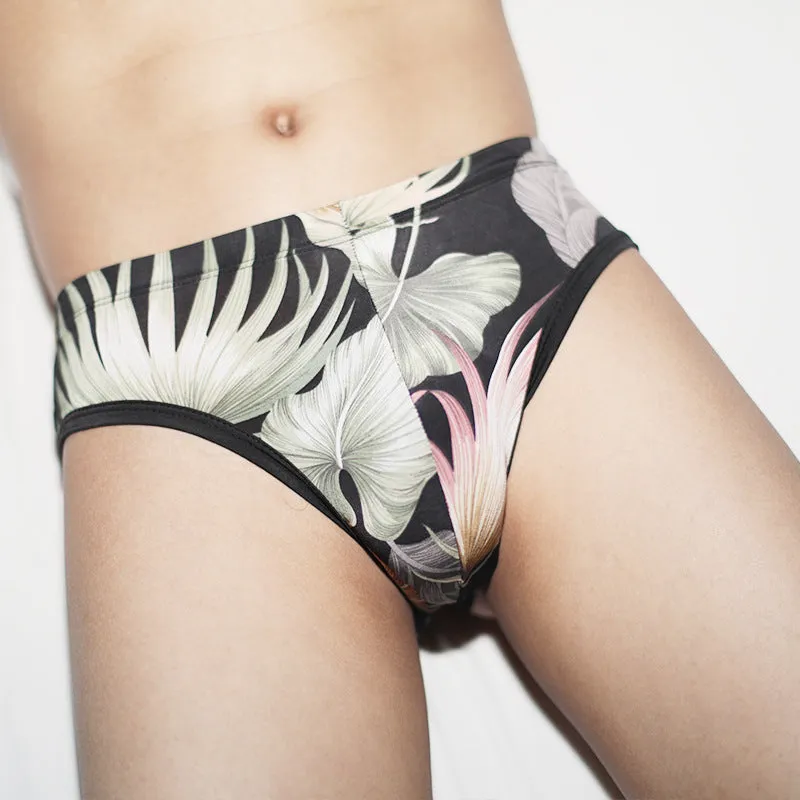 Men's Ice Silk Summer Thin Breathable Printed Briefs