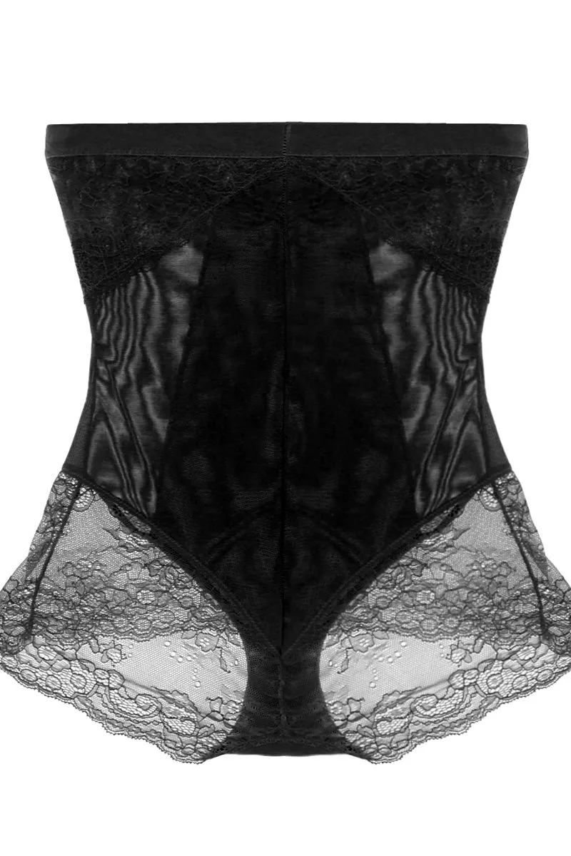 Mesh With Floral Lace Shapewear