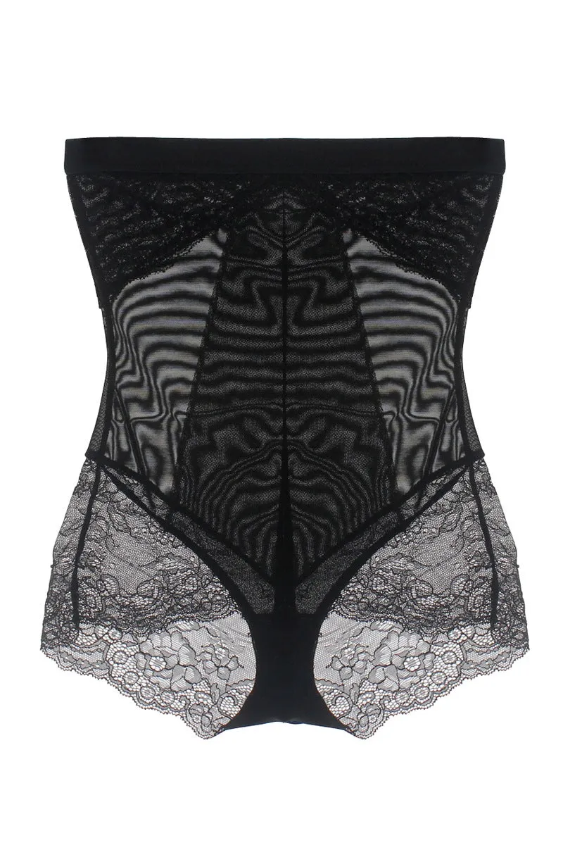 Mesh With Floral Lace Shapewear