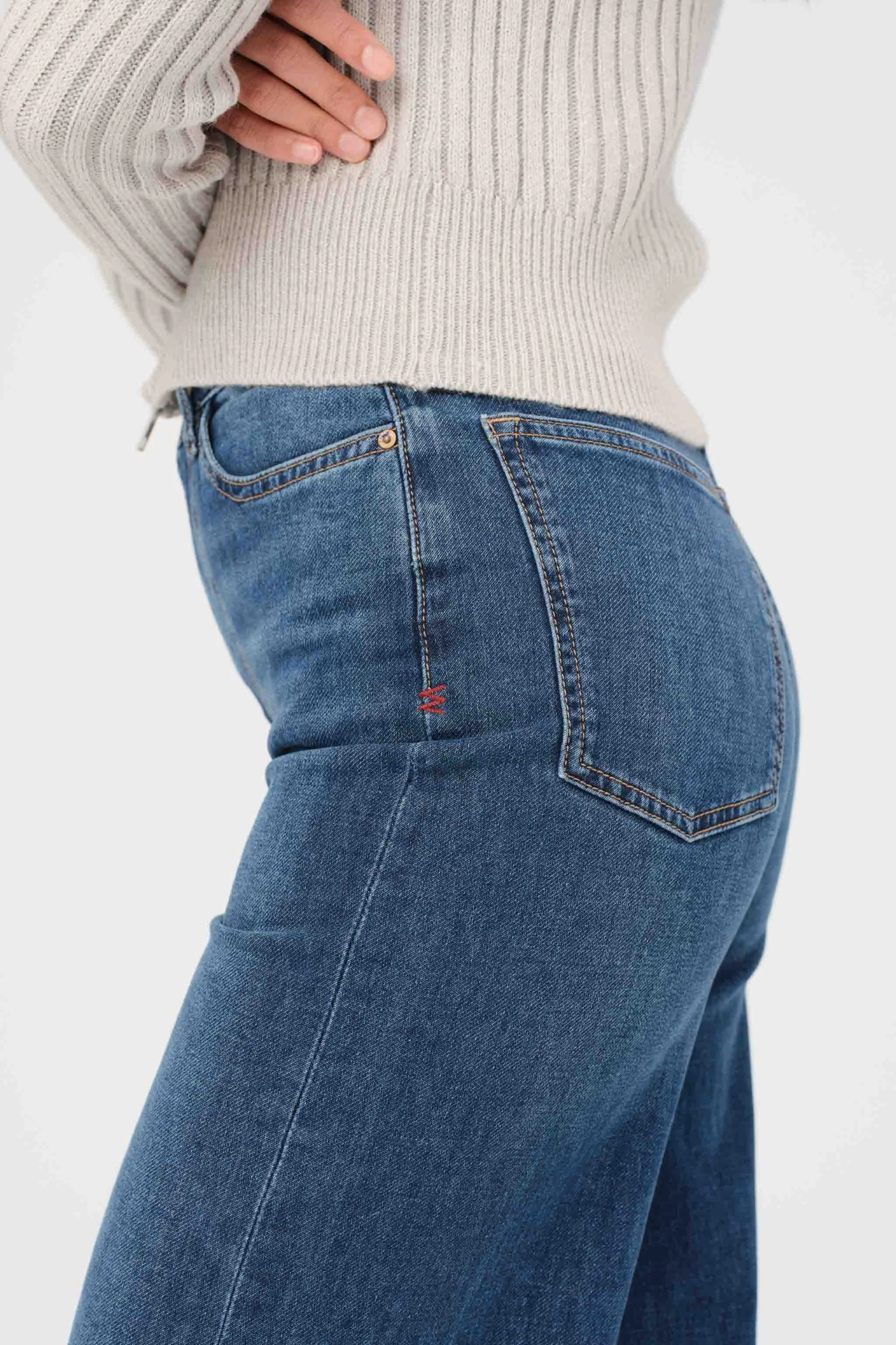 NCE - RELAXED WIDE LEG JEANS | BLUE EYED