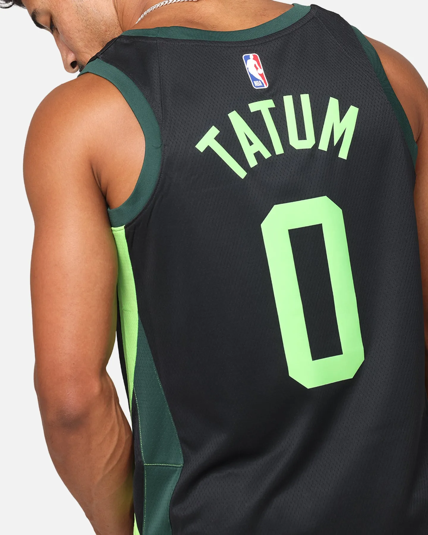 Nike Jayson Tatum Boston Celtics #0 City Edition 2024/25 Nike Dri-Fit NBA Swingman Jersey Black/Green