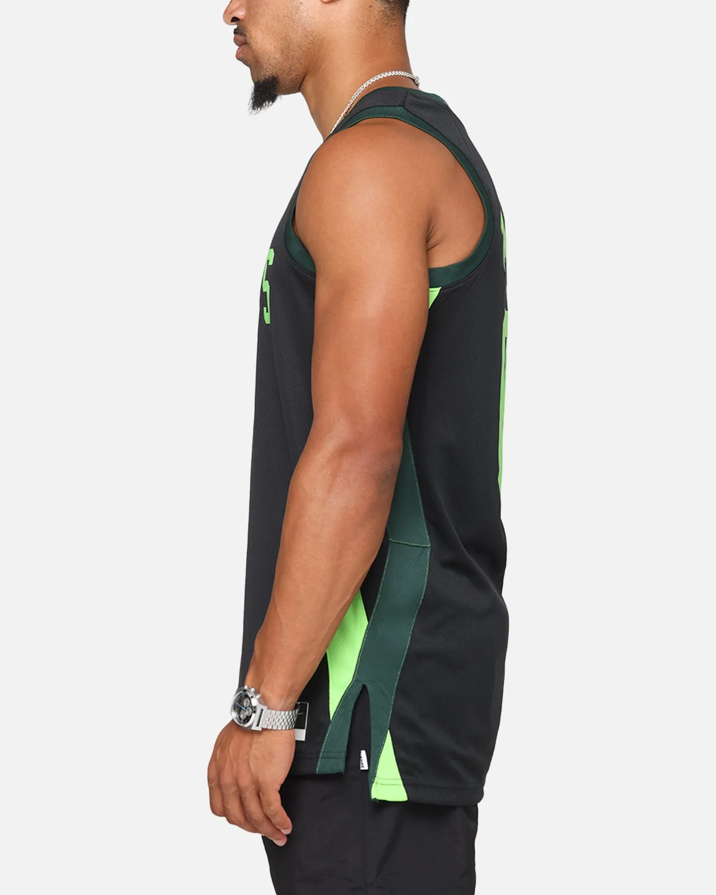 Nike Jayson Tatum Boston Celtics #0 City Edition 2024/25 Nike Dri-Fit NBA Swingman Jersey Black/Green