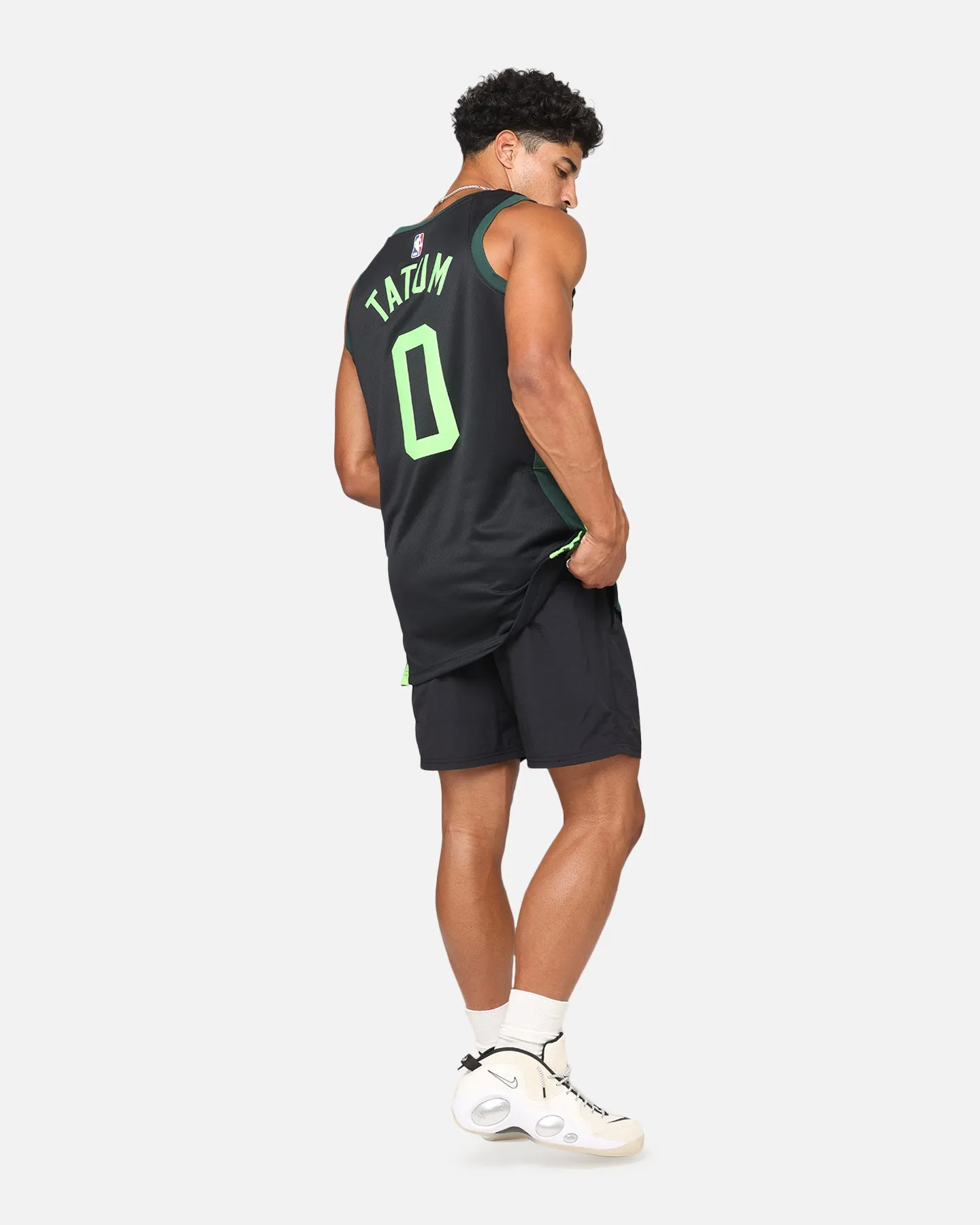 Nike Jayson Tatum Boston Celtics #0 City Edition 2024/25 Nike Dri-Fit NBA Swingman Jersey Black/Green