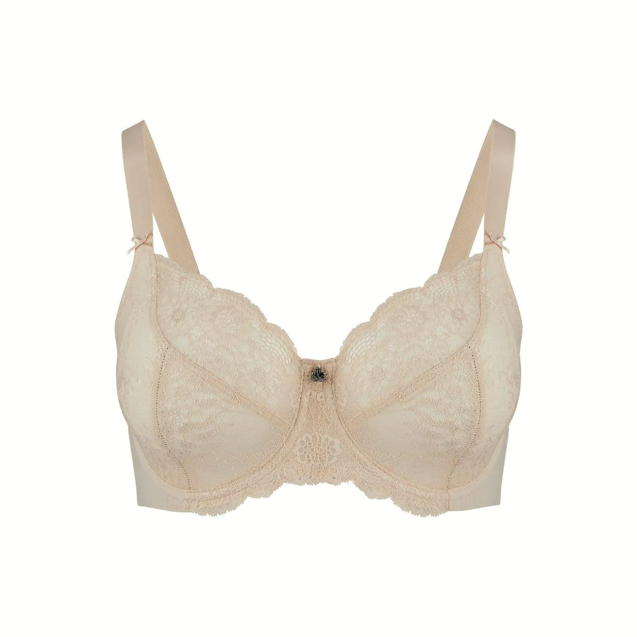 Peony Lace Full Cup Bra - Cafe Latte