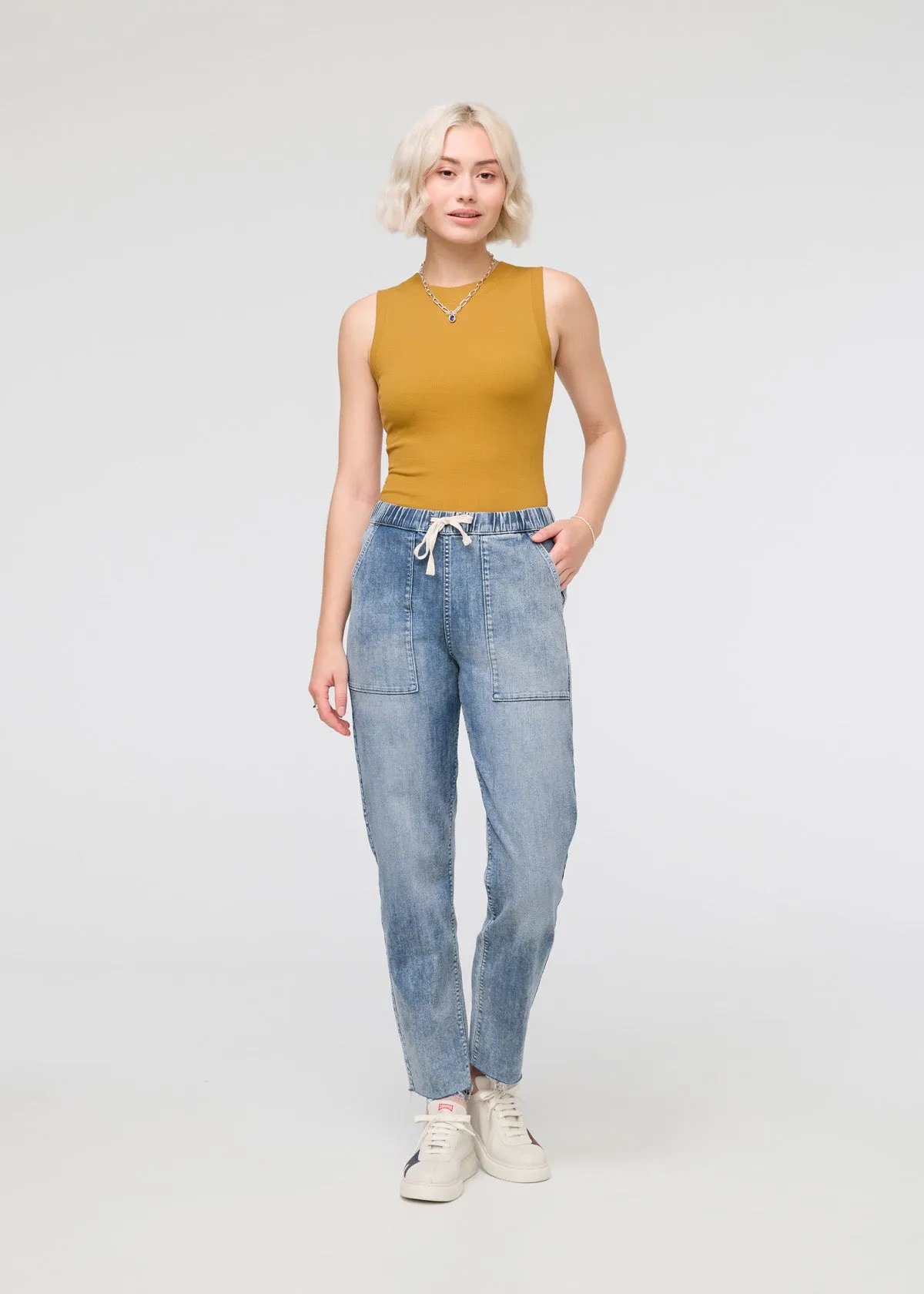 Performance Denim Harbour Pant - Light Stone