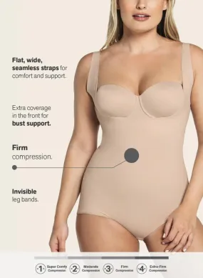 Plunge Back Classic Sculpting Body Shaper - Nude