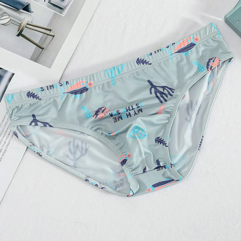 Printed Ice Silk Briefs