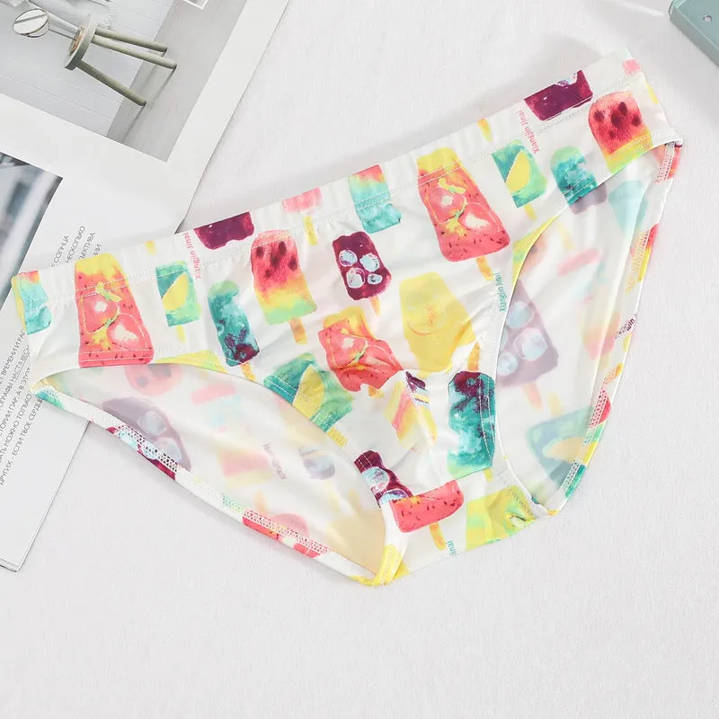 Printed Ice Silk Briefs