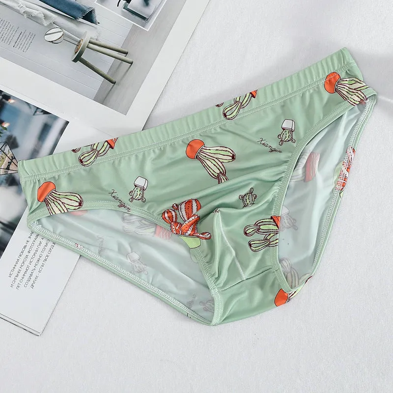 Printed Ice Silk Briefs