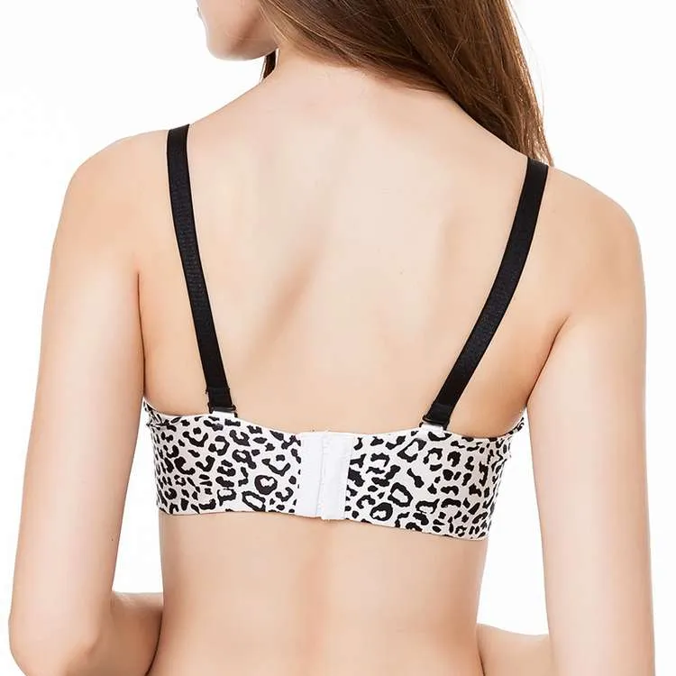 "Add Two Cups" Push Up Bra Padded—Leopard print