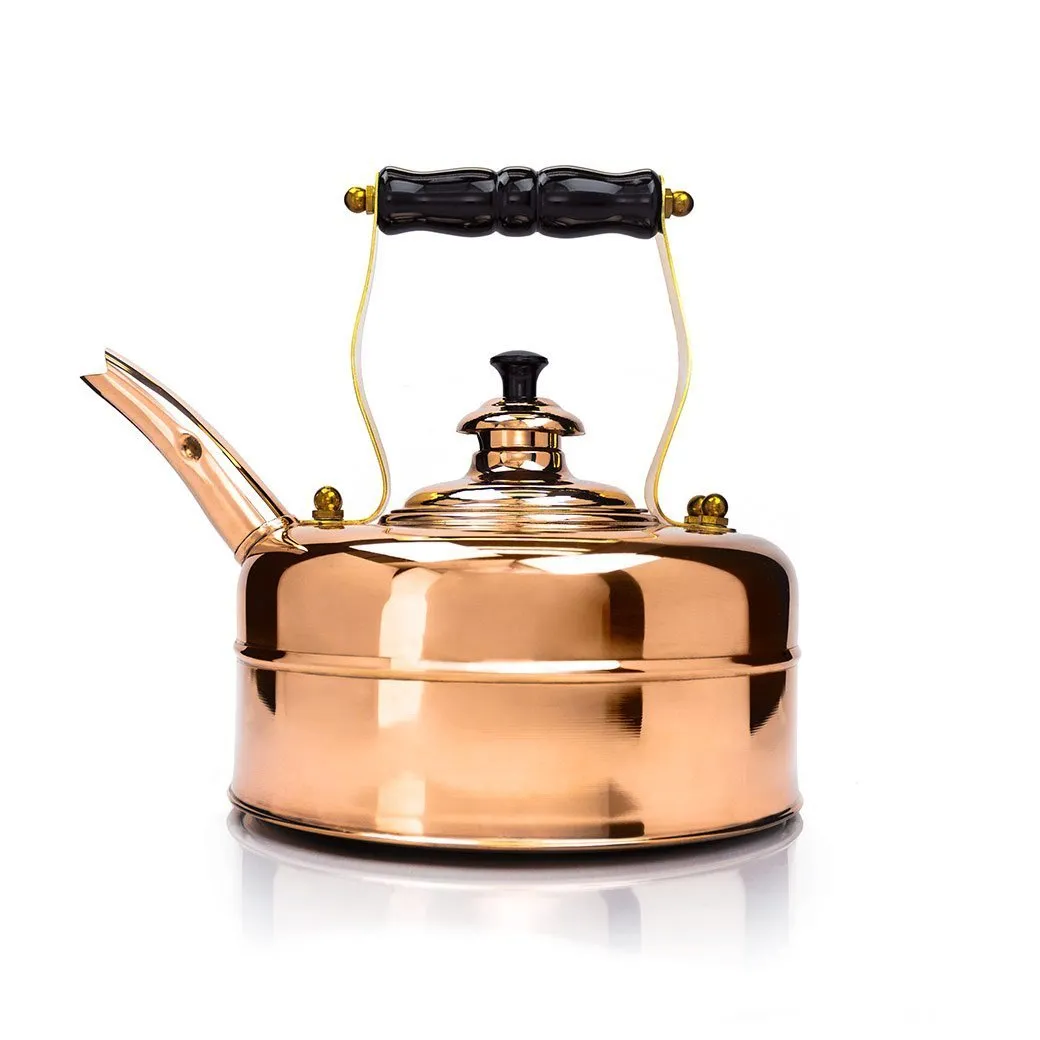 Richmond Heritage Copper Whistling Tea Kettle for Gas Stovetops - No. 3