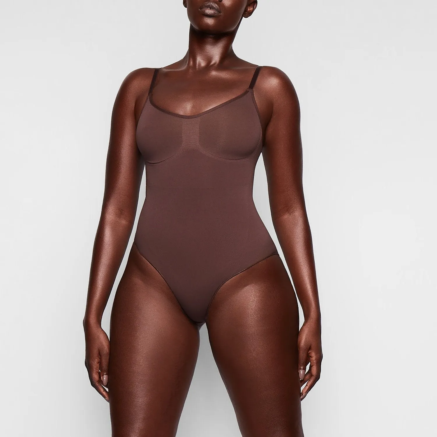 SCULPTING BODYSUIT W. SNAPS | COCOA