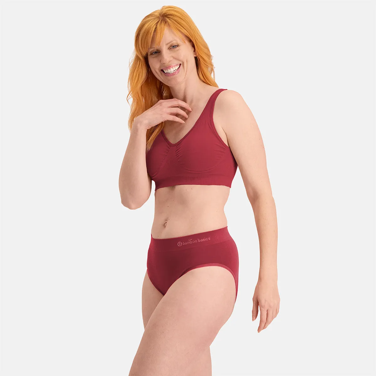 Seamless Full Briefs Belle (3-pack) - Bordeaux