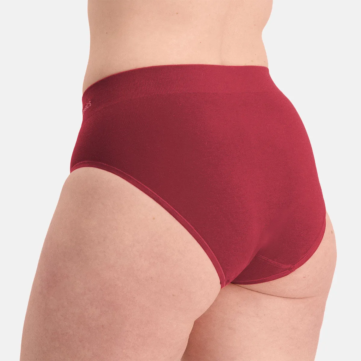 Seamless Full Briefs Belle (3-pack) - Bordeaux