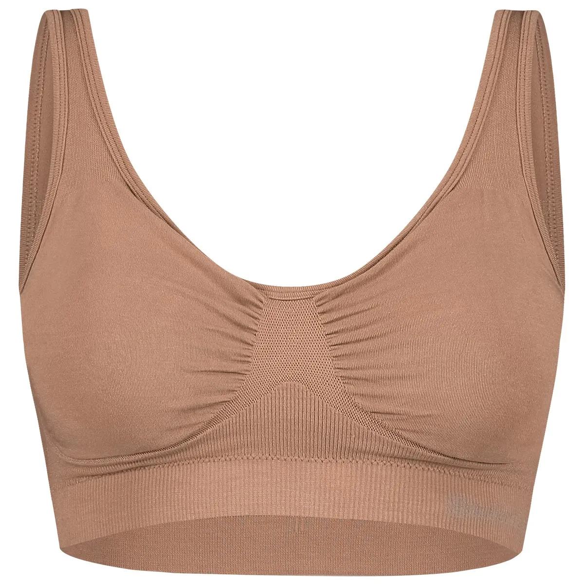 Seamless Padded Bra Fleur - Tan