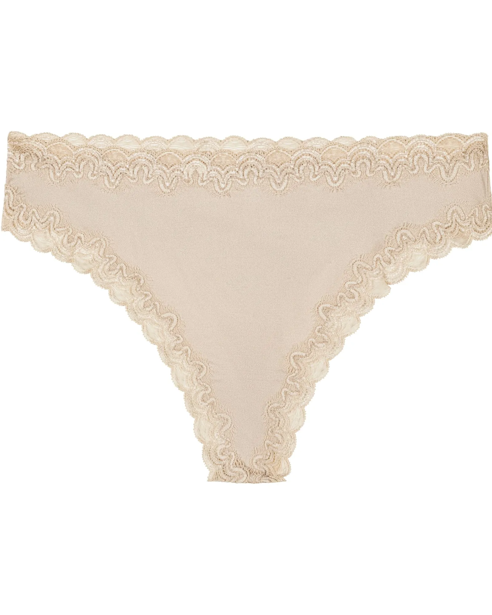 Silk Lace Thong | Smoke Grey