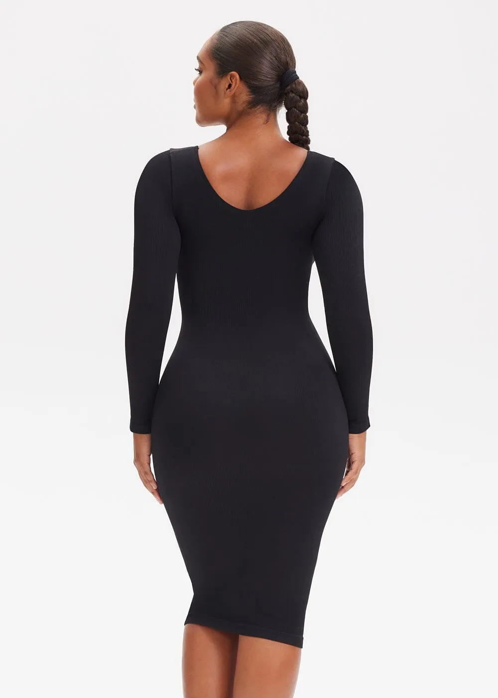 SnatchedKnit V-Neck Long Sleeve Sami Maxi Dress