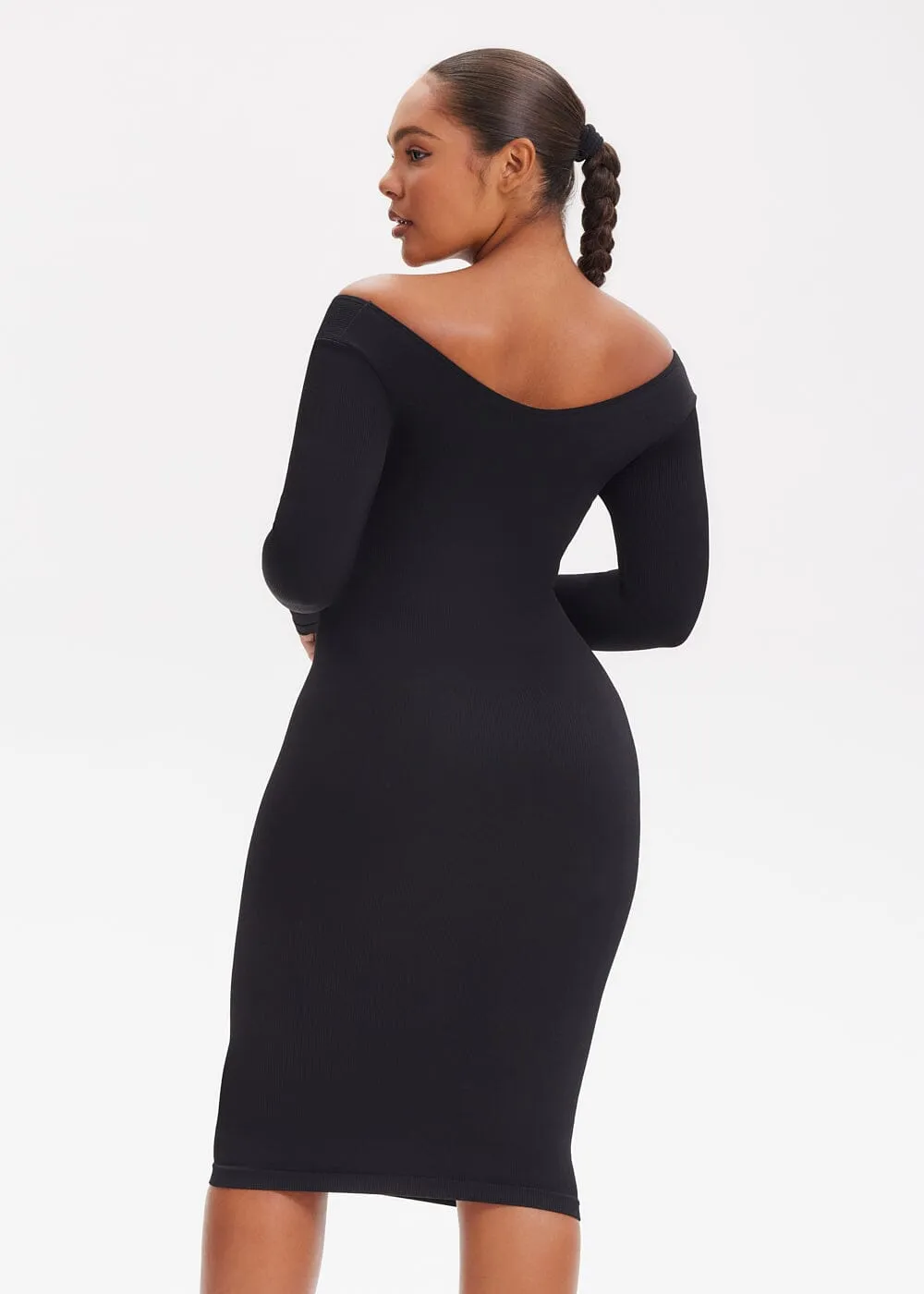 SnatchedKnit V-Neck Long Sleeve Sami Maxi Dress