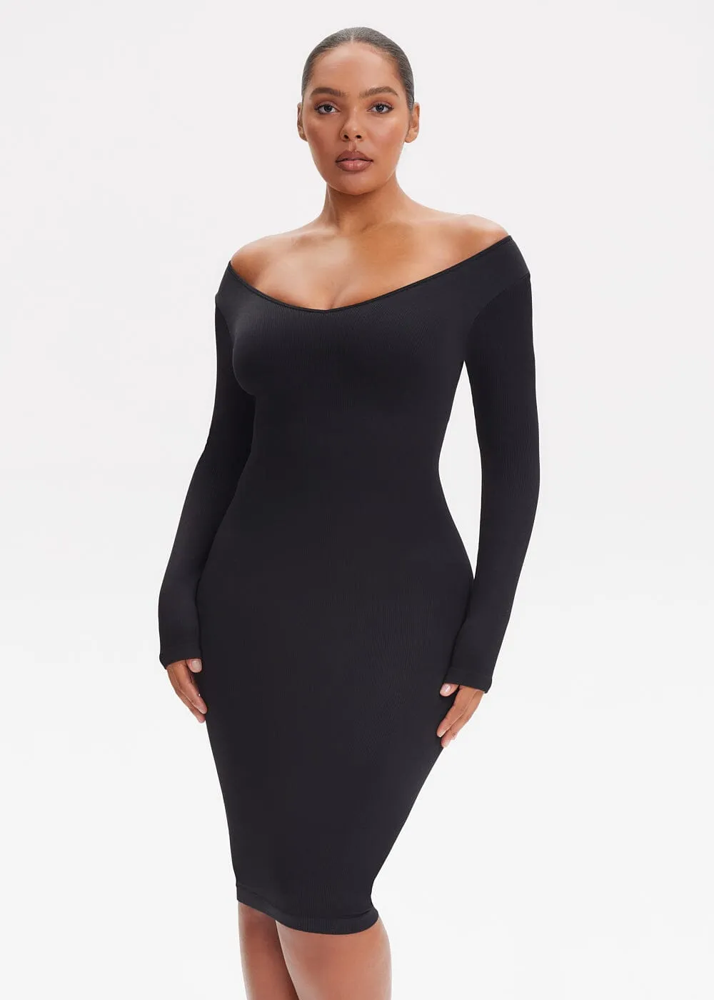 SnatchedKnit V-Neck Long Sleeve Sami Maxi Dress